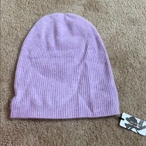 Halogen 100% Cashmere Lavender Beanie